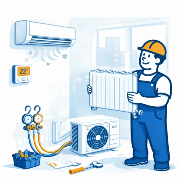 Установка систем отопления и кондиционирования Ремонт квартир в Хайфе и Крайот, Нешер и Тират-Кармель, Север Израиля. Ремонтные работы для квартир, домов, офисов